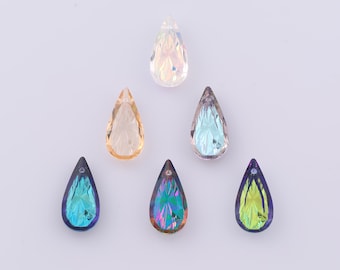 1 pcs Pear Drop Crystal Pendant,Crystal AB Charms,Austrian Crystal,Made in Austria DIY Bracelet Necklace Jewelry Making Findings Supply