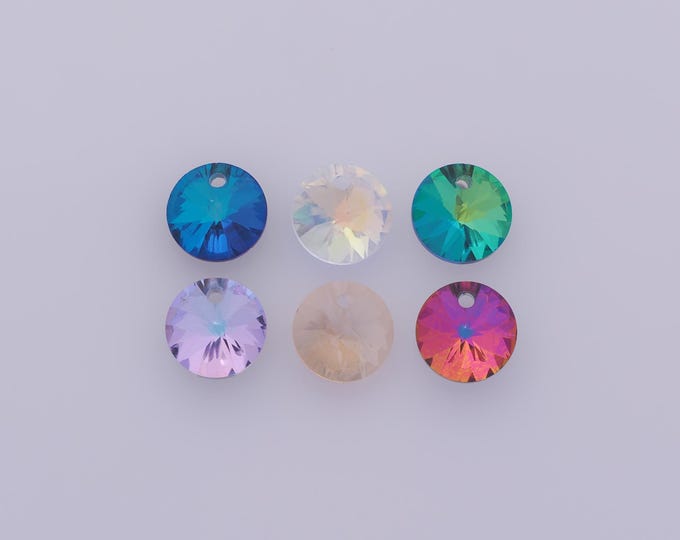 1 pcs Rivoli Crystal Pendant,Crystal AB Charms,Austrian Crystal,Made in Austria DIY Bracelet Necklace Jewelry Making Findings Supply