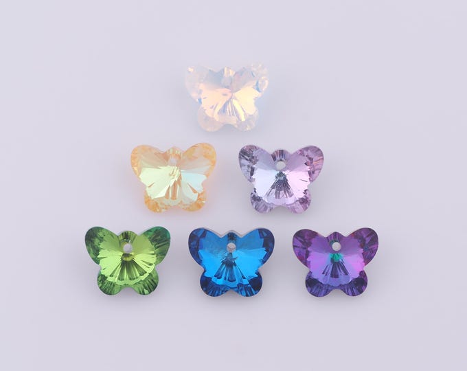 1 pcs Butterfly Crystal Pendant,Crystal AB Charms,Austrian Crystal,Made in Austria DIY Bracelet Necklace Jewelry Making Findings Supply