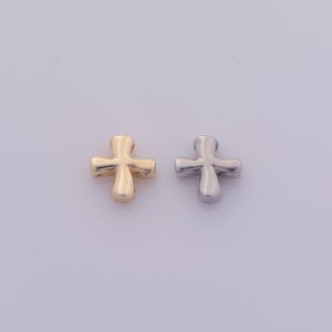 18K Gold Filled Cross Spacer Beads,Religious Beads,Christian Beads for DIY Jewelry Making Findings Supply