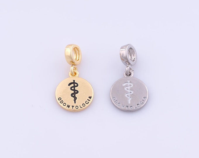 1 pcs Gold Enamel Symbol Pendant,18K Gold Filled Round Charm,Symbol Charms DIY Bracelet Necklace Jewelry Making Findings Supply