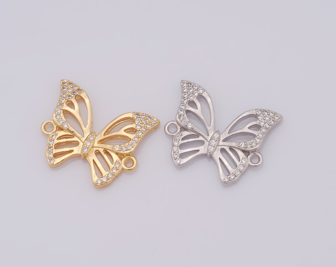 1 pcs Gold Butterfly Connector,18K Gold Filled Butterfly Connector,Butterfly Connector DIY Bracelet Necklace Jewelry Making Findings Supply