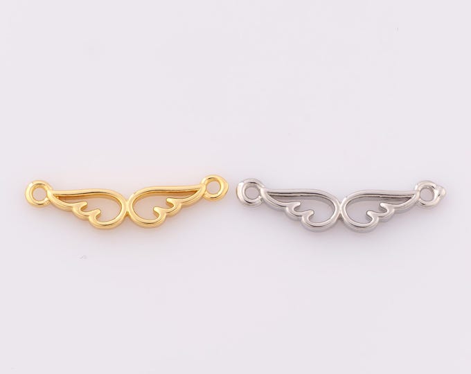 1 pcs Gold Wing Connector,18K Gold Filled Minimalist Connector,Wing Connector DIY Bracelet Necklace Jewelry Making Findings Supply