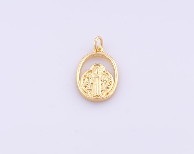 1 pcs Gold Jesus Pendant,18K Gold Filled Religious Charm,Christian Charms DIY Bracelet Necklace Jewelry Making Findings Supply