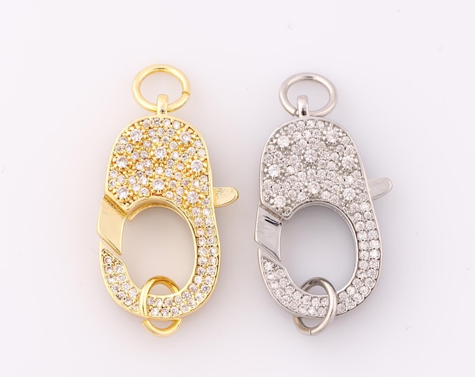 1 pcs Gold Lobster Clasp,18K Gold Filled Lobster Clasp,Lobster Clasp for DIY Bracelet Necklace Jewelry Making Findings Supply