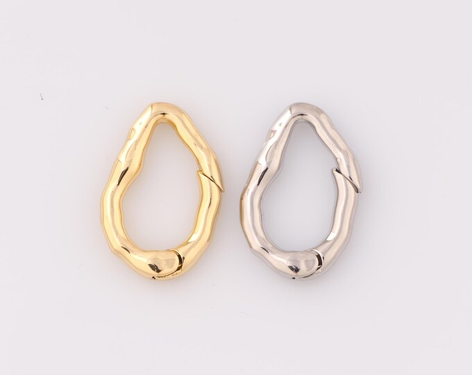 1 pcs Gold Push Door Clasp,18K Gold Filled Snap Clasp,Push Door Clasp for DIY Bracelet Necklace Jewelry Making Findings Supply
