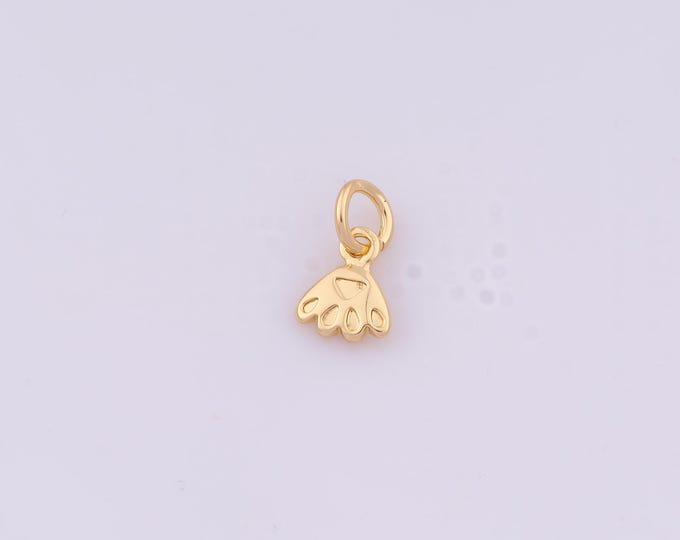 1 pcs Gold Paw Print Pendant,18K Gold Filled Animal Foot Charm,Paw Print Charms DIY Bracelet Necklace Jewelry Making Findings Supply