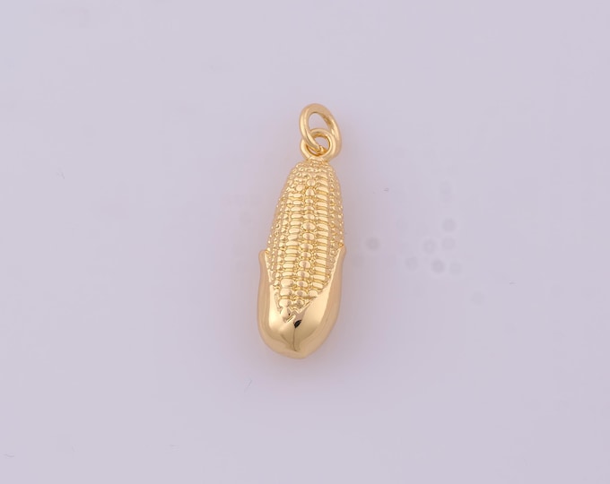 1 pcs Gold Corn Pendant,18K Gold Filled Corn Charm,Corn Charms DIY Bracelet Necklace Jewelry Making Findings Supply