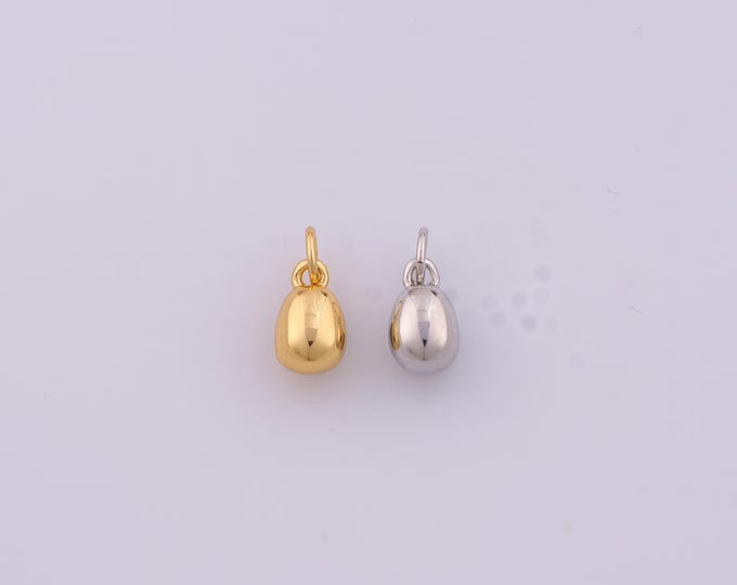 1 pcs Gold Bean Pendant,18K Gold Filled Bean Charm,Bean Charms DIY Bracelet Necklace Jewelry Making Findings Supply