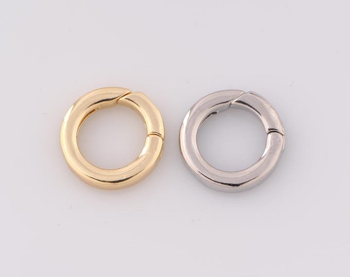 1 pcs Gold Push Door Clasp,18K Gold Filled Snap Clasp,Round Clasp for DIY Bracelet Necklace Jewelry Making Findings Supply