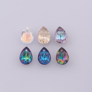 1 pcs Pear Crystal Pendant,Crystal AB Charms,Austrian Crystal,Made in Austria DIY Bracelet Necklace Jewelry Making Findings Supply