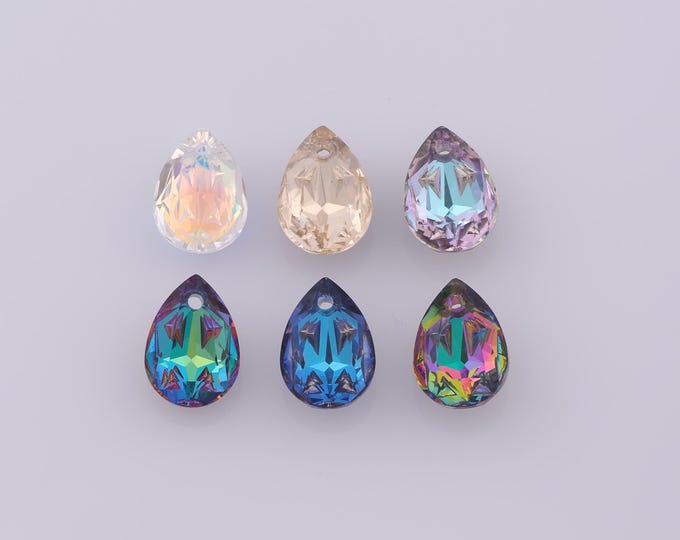 1 pcs Pear Crystal Pendant,Crystal AB Charms,Austrian Crystal,Made in Austria DIY Bracelet Necklace Jewelry Making Findings Supply