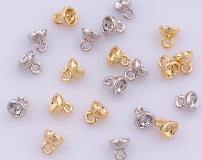 10 pcs 18K Gold Filled Round Bead Cap,Round Bead Cap,Round Bead Cap for DIY Jewelry Making Findings Supply