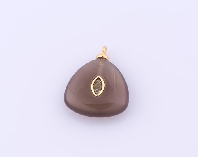 1 pcs Gold Energy Stone Pendant,18K Gold Filled Natural Stone Charm,Stone Charms DIY Bracelet Necklace Jewelry Making Findings Supply