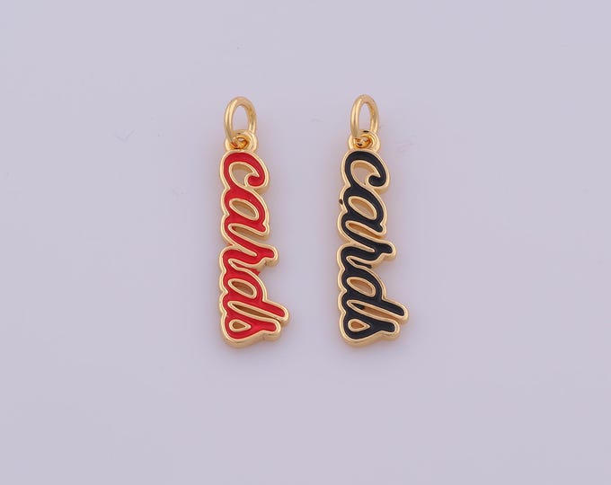 1 pcs Gold Enamel Candy Letter Pendant,18K Gold Filled Candy Charm,Letter Charms DIY Bracelet Necklace Jewelry Making Findings Supply