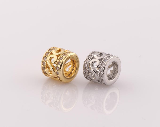 1 pcs 18K Gold Filled Round Tube Spacer Beads,Tube Beads,Round Beads for DIY Jewelry Making Findings Supply