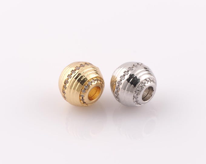 1 pcs 18K Gold Filled Round Spacer Beads,Ball Beads,Round Ball Beads for DIY Jewelry Making Findings Supply