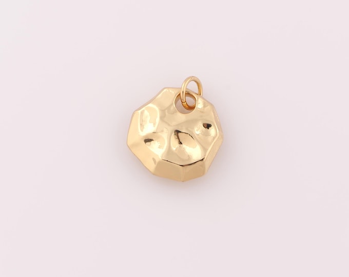 1 pcs Gold Irregular Pendant,18K Gold Filled Irregular Charm,Irregular Charm DIY Bracelet Necklace Jewelry Making Findings Supply