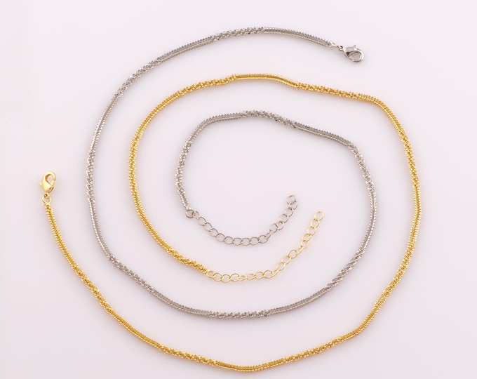 1 Str Gold Dainty Necklace,18K Gold Filled Chain Necklace,Adjustable Necklace,Gift for Her