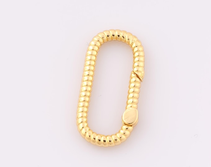 1 pcs Gold Push Door Clasp,18K Gold Filled Snap Clasp,Snap Clasp for DIY Bracelet Necklace Jewelry Making Findings Supply