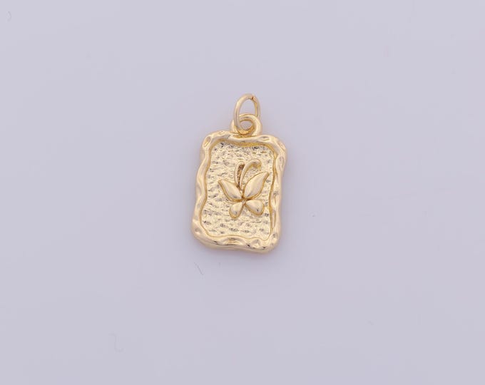 1 pcs Gold Butterfly Pendant,18K Gold Filled Insect Charm,Animal Charms DIY Bracelet Necklace Jewelry Making Findings Supply