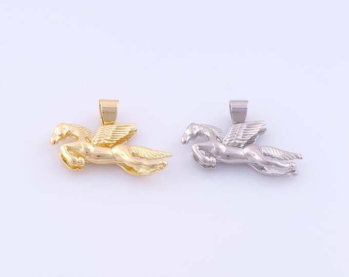 1 pcs Gold Pegasus Pendant,18K Gold Filled Pegasus Charm,Pegasus Charms DIY Bracelet Necklace Jewelry Making Findings Supply