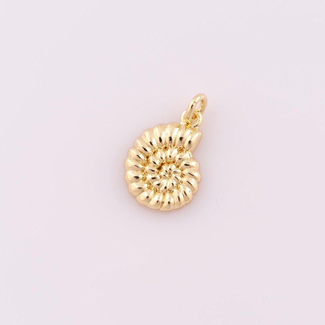 1 Pcs Gold Shell Pendant,18k Gold Filled Shell Charm,shell Charm DIY ...