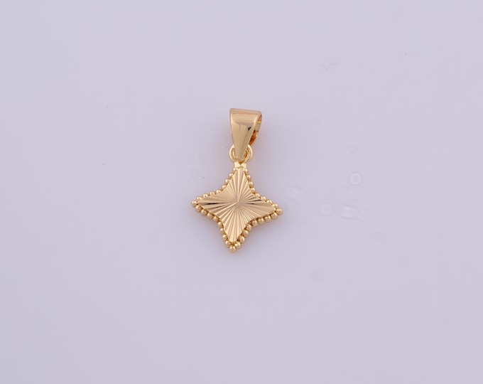 1 pcs Gold Star Pendant,18K Gold Filled Celestial Charm,Starburst Charms DIY Bracelet Necklace Jewelry Making Findings Supply