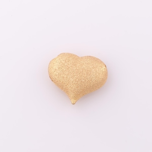 1 Stück 18K Gold Füllte Puffed Herz Anhänger, Liebeszauber, Perlen Charme für DIY Schmuckherstellung Lieferung