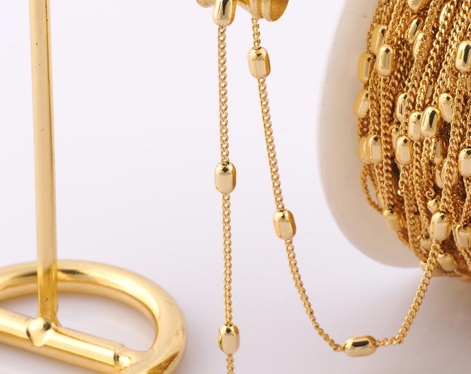 1 Meter Gold Satellite Chain, 18K Gold Filled Semi Finished Chain, Specialty Chains, DIY Jewelry Making Supplies