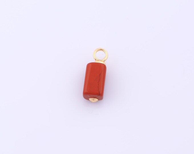 1 pcs Gold Energy Stone Pendant,18K Gold Filled Natural Stone Charm,Stone Charms DIY Bracelet Necklace Jewelry Making Findings Supply