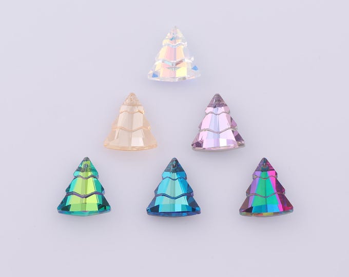 1 pcs Christmas Tree Crystal Pendant,Crystal AB Charms,Austrian Crystal,Made in Austria DIY Bracelet Necklace Jewelry Making Findings Supply