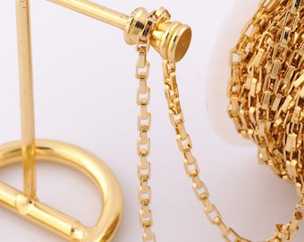 1 Meter Gold Rolo Chain, 18K Gold Filled Semi Finished Chain, Specialty Chains, DIY Jewelry Making Supplies