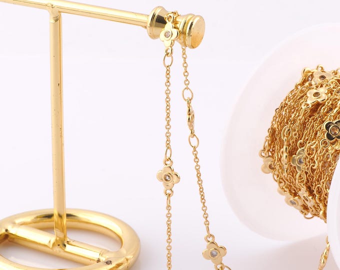 1 Meter Gold Satellite Chain, 18K Gold Filled Semi Finished Chain, Specialty Chains, DIY Jewelry Making Supplies