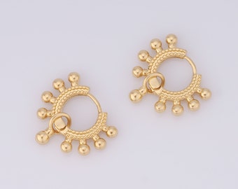 1 pair Gold Bell Earrings,18K Gold Filled Huggie Hoop Earrings,Hoop Earrings,Hypoallergenic Huggie Hoop,Gift for Her