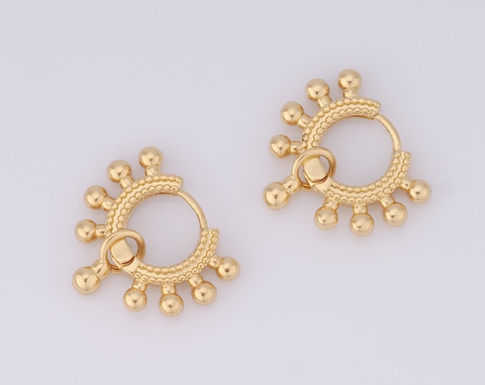 1 pair Gold Bell Earrings,18K Gold Filled Huggie Hoop Earrings,Hoop Earrings,Hypoallergenic Huggie Hoop,Gift for Her
