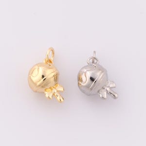 1 pcs Gold Lollipop Pendant,18K Gold Filled Lollipop Charm,Lollipop Charm DIY Bracelet Necklace Jewelry Making Findings Supply