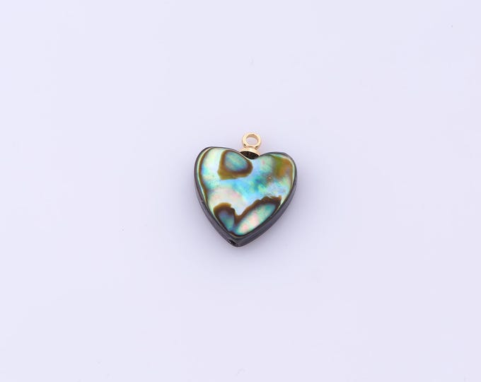 1 pcs Gold Fritillaria Pendant,18K Gold Filled Heart Charm,Fritillaria Charms DIY Bracelet Necklace Jewelry Making Findings Supply