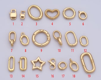 1 pcs Gold Lobster Clasp,18K Gold Filled Claw Clasp,Lobster Clasp for DIY Bracelet Necklace Jewelry Making Findings Supply