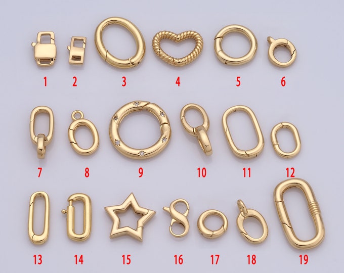 1 pcs Gold Lobster Clasp,18K Gold Filled Claw Clasp,Lobster Clasp for DIY Bracelet Necklace Jewelry Making Findings Supply
