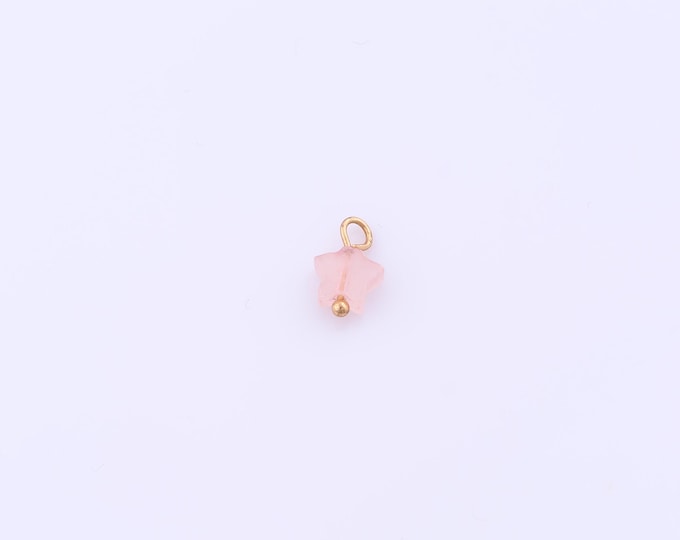 1 pcs Gold Energy Stone Pendant,18K Gold Filled Natural Stone Charm,Star Charms DIY Bracelet Necklace Jewelry Making Findings Supply