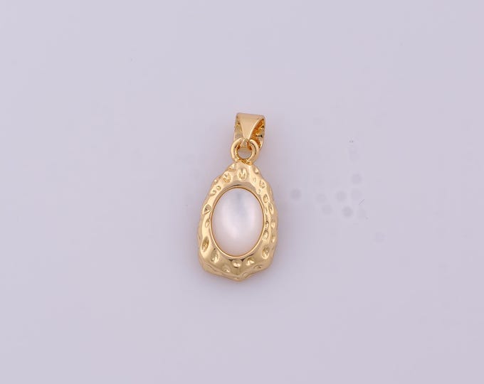 1 pcs Gold Water Drop Pendant,18K Gold Filled Pearl Charm,Tear Drop Charms DIY Bracelet Necklace Jewelry Making Findings Supply