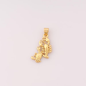 1 pcs Gold Lobster Pendant,18K Gold Filled Marine Life Charm,Crab Charms DIY Bracelet Necklace Jewelry Making Findings Supply