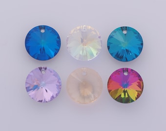 1 pcs Rivoli Crystal Pendant,Crystal AB Charms,Austrian Crystal,Made in Austria DIY Bracelet Necklace Jewelry Making Findings Supply