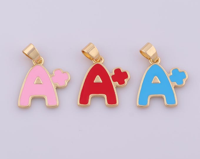 1 pcs Enamel A+ Grade Pendant,18K Gold Filled Grade Score Charm,A+ Grade Charms DIY Bracelet Necklace Jewelry Making Findings Supply