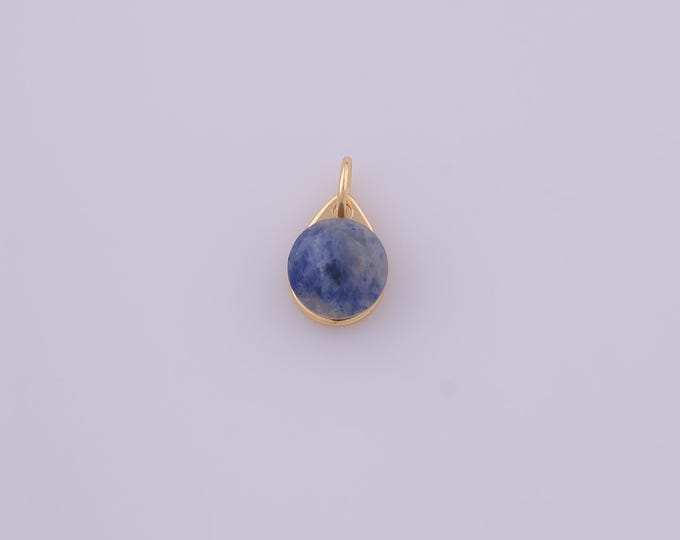 1 pcs Gold Natural Stone Pendant,18K Gold Filled Water Drop Charm,Tear Drop Charms DIY Bracelet Necklace Jewelry Making Findings Supply