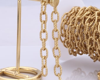 1 Meter Gold Rolo Chain, 18K Gold Filled Semi Finished Chain, Specialty Chains, DIY Jewelry Making Supplies