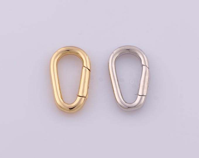 Gold Push Door Clasp,18K Gold Filled Spring Clasp,Snap Clasp for DIY Bracelet Necklace Jewelry Making Findings Supply