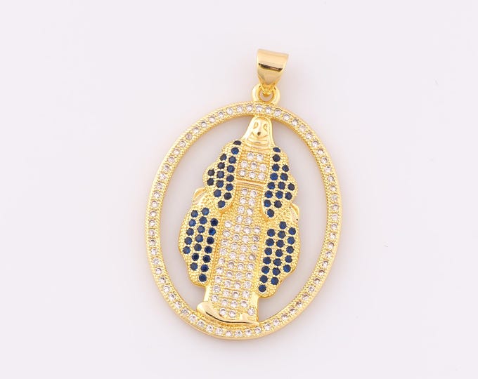 1 pcs Gold CZ Archbishop Pendant,18K Gold Filled Archbishop Charm,Archbishop Charm DIY Bracelet Necklace Jewelry Making Findings Supply