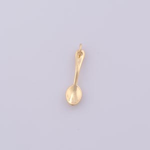 1 pcs Gold Tableware Pendant,18K Gold Filled Spoon Charm,Tableware Charms DIY Bracelet Necklace Jewelry Making Findings Supply